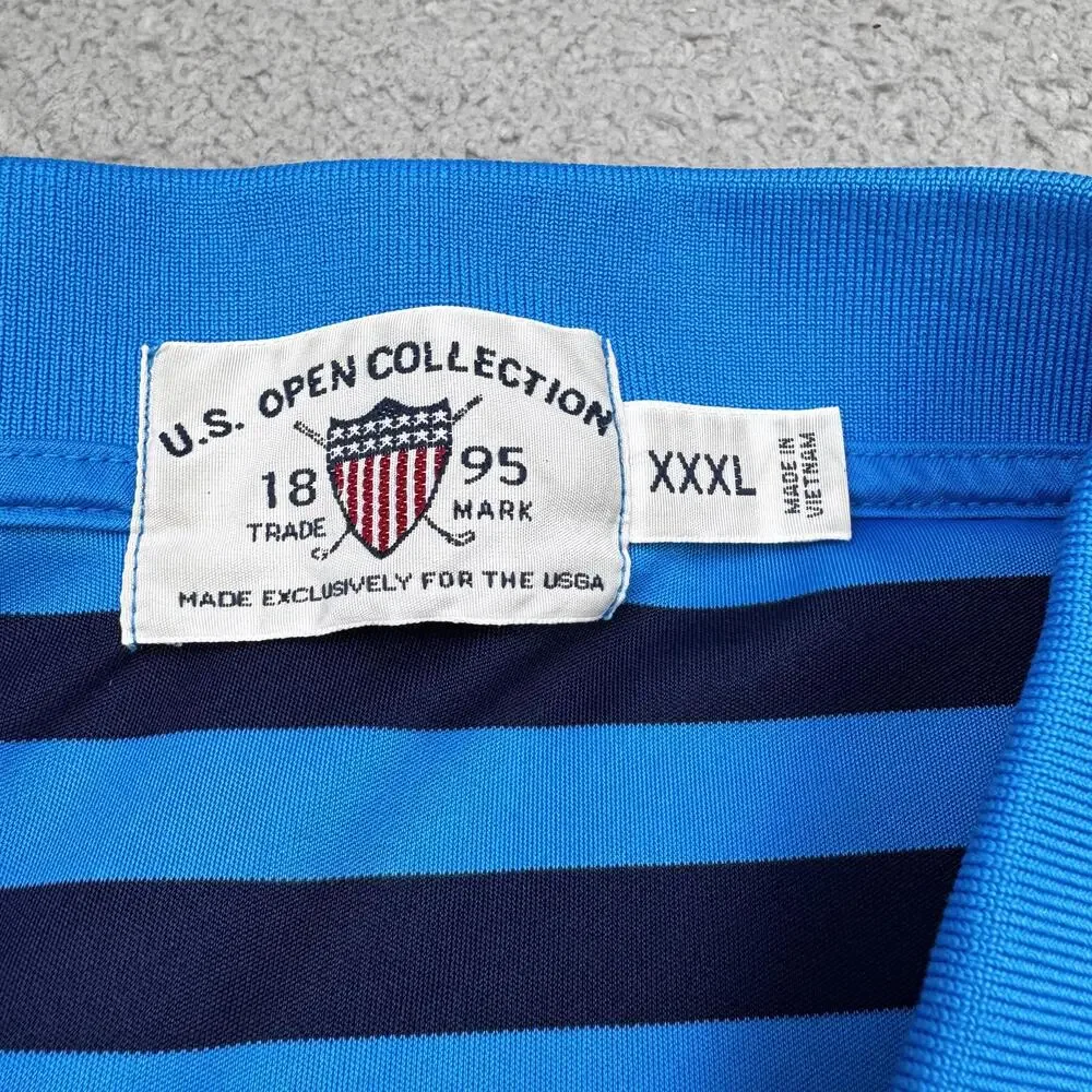 2017 U.S. Open Erin Hills Shirt Polo Mens 3XL Blue Stripe Golf USGA Tournament